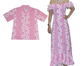 Matching Hawaiian Outfits for Family Events Hibiscus Prints Aloha Shirt/Dress/Kids Wedding Birthday Bulk Handmade Gifts Made in Hawaii