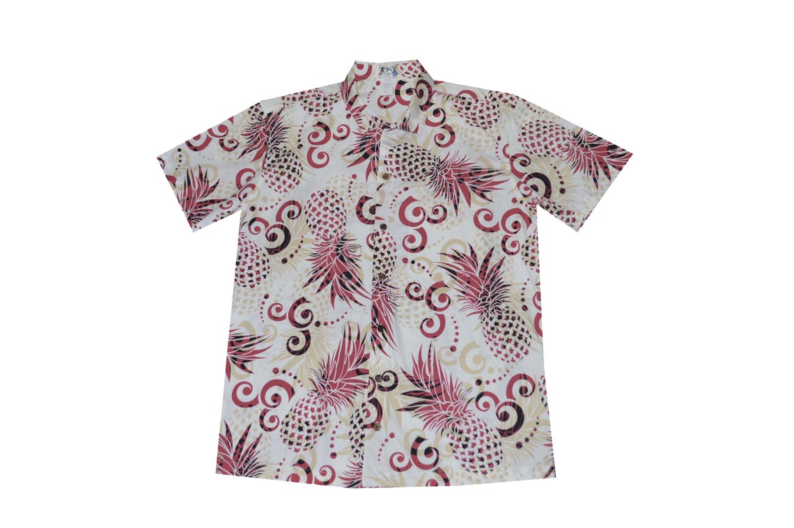 Performance Pineapple Hawaiian Shirt Made In Hawaii Formal Etsy