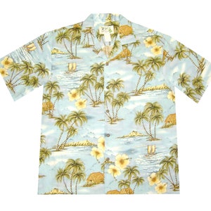 Handmade Cotton Hawaiian Shirt for Men – Aloha Shirt with Hawaiian Polynesian Print, Made in Hawaii | Camp Shirt, Hawaiian Shirt for Summer