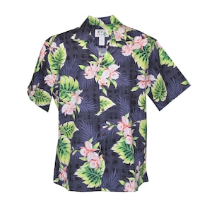 Men&#39;s Hawaiian Shirt: 100% Cotton Floral Aloha Shirt, Made in Hawaii