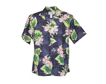 Men's Hawaiian Shirt: 100% Cotton Floral Aloha Shirt, Made in Hawaii