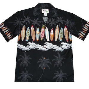 Handmade Surfboard Hawaiian Shirt: Cotton Aloha Shirt, Made in Hawaii