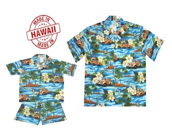 Daddy and Daughter Hawaiian Shirt Made In Hawaii | Father and Son Matching Shirts | Dad and Son Outfits | Woody Car Dad and Me Outfits