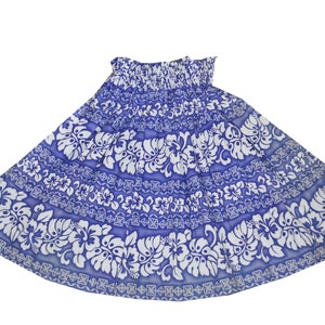 Hula Paʻu Skirt – Handmade Hawaiian Dance Skirt – Authentic Polynesian Floral Design- Hibiscus Exclusive Print | Perfect for Dance & Gift
