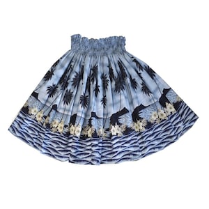 Edens Hawaii Handcrafted Traditional Hula Skirt - Palm Tree Exclusive Design Print, Perfect for Hula Dance Performances and Gifts In Hawaii