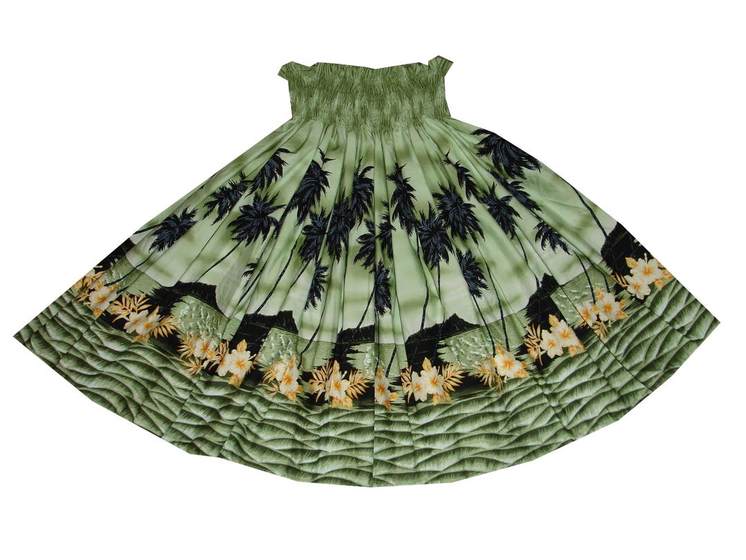 Traditional Pa’u Hula Skirt with Hilo Orchid Floral main image 1