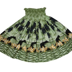 Hula Paʻu Skirt with Palm Tree Design – Handmade Hawaiian Dance Skirt – Tropical Hula Dancewear – Made in Hawaii Perfect for Gifts