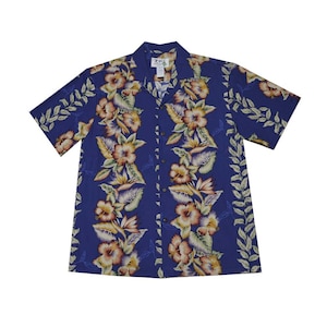Vintage Anthurium Hawaiian Shirt: 100% Cotton Camp Shirt, Made in Hawaii