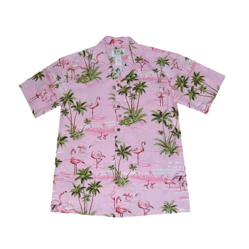 Pink Flamingo Hawaiian Shirts for Men Made in Hawaii U.S.A - Etsy