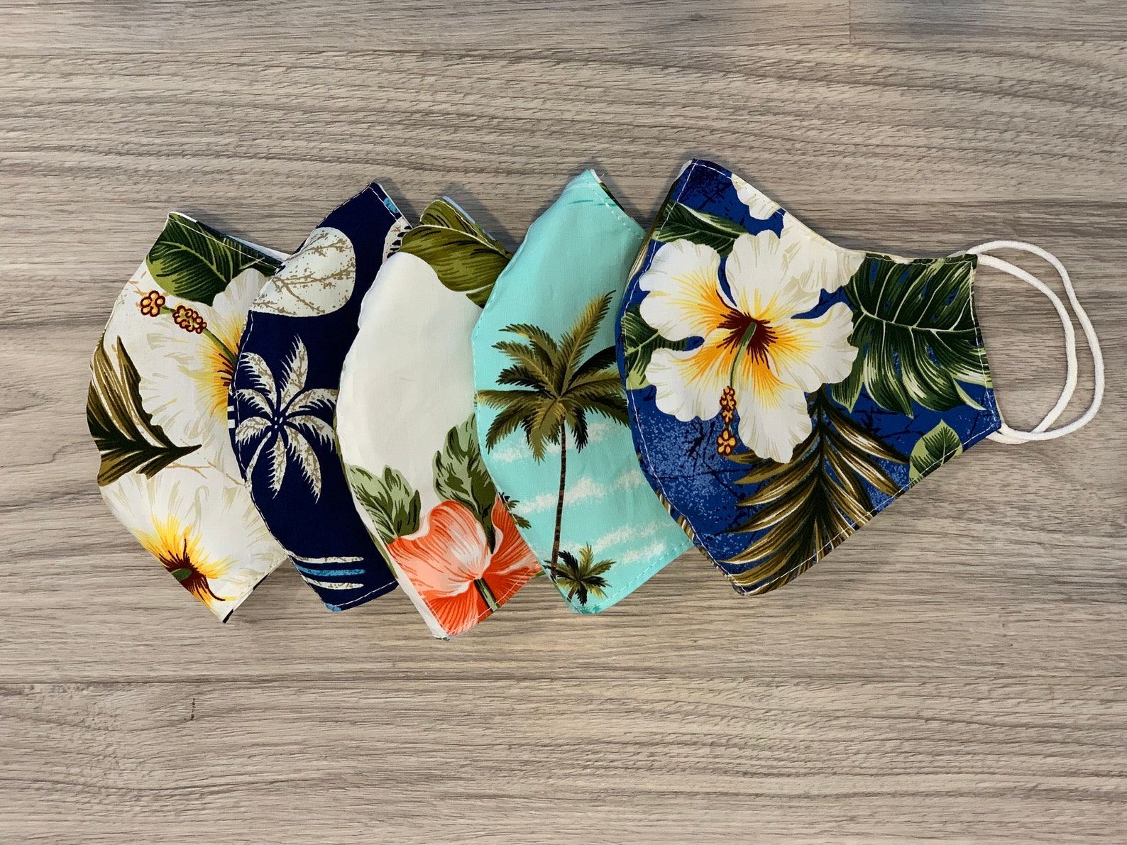 Hawaiian Masks Made in USA Tropical Face Masks Adult Face Etsy