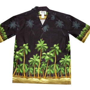Made in Hawaii, U.S.A - Palm Trees  Cotton Hawaiian Shirt | Funny Hawaiian Aloha Shirt For Men | Camp Hawaiian Shirt For Men | Aloha Shirt