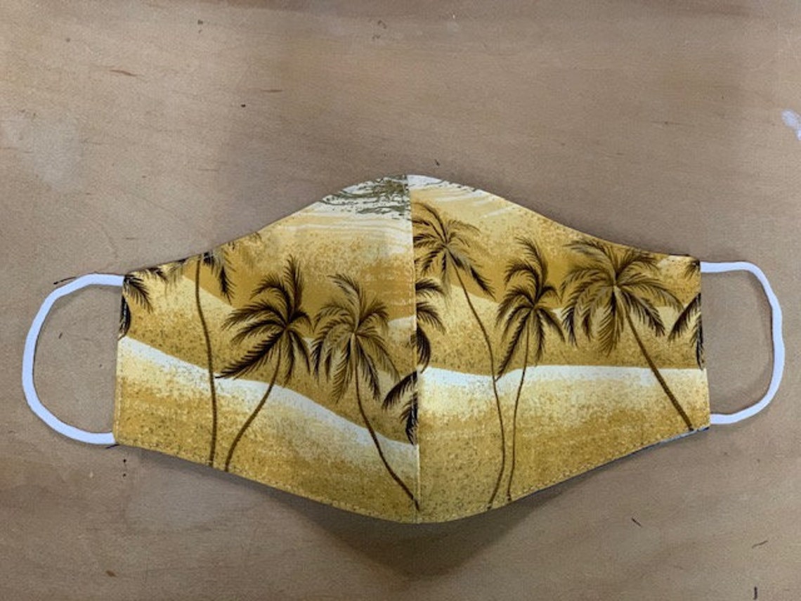 Hawaiian masks made in Hawaii High Quality Cotton Hawaiian Etsy