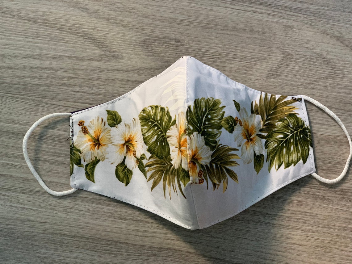 Hawaiian masks made in Hawaii High Quality Cotton Hawaiian Etsy