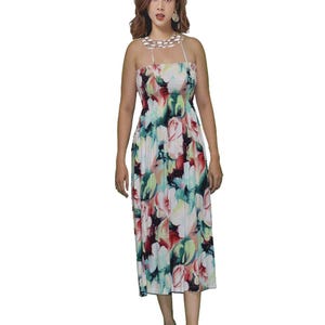 Hawaiian Mock Top Tube Dress for Women | Watercolor Hibiscus Print | Made in Hawaii | Perfect Birthday Gift Idea