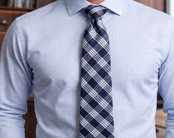 Palaka Tie, Handmade Hawaiian Plaid Necktie, Cotton Poplin Men's Dress Ties, Beach Wedding Groomsmen Heritage Attire, Made in Hawaii USA