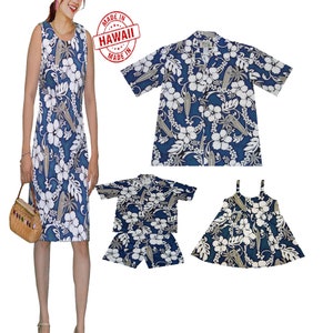 Matching Family Hawaiian Outfit: Lei Hibiscus Shirt & Dress - Made in Hawaii