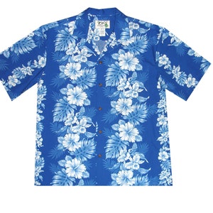 Chemise hawaïenne pour homme - Fait main à Hawaï : chemise d'été à imprimé hibiscus pour vacances à la plage, cadeau d'anniversaire, groupe, fête des pères