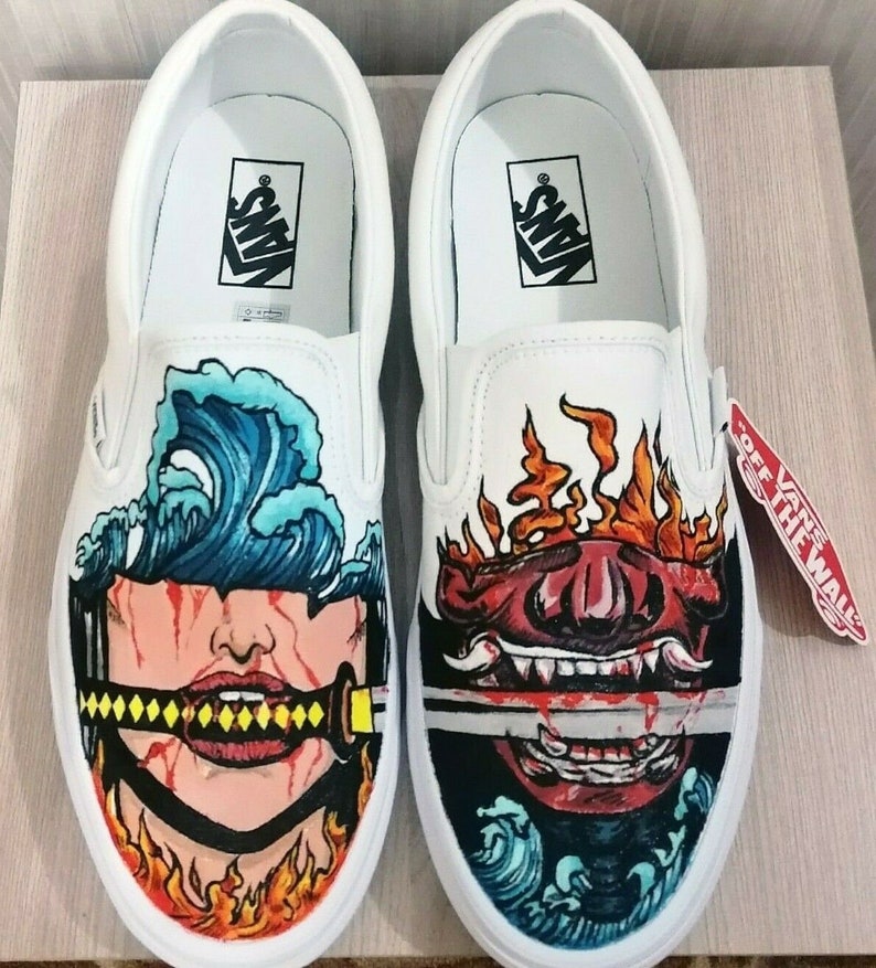 Vans слипоны кастом