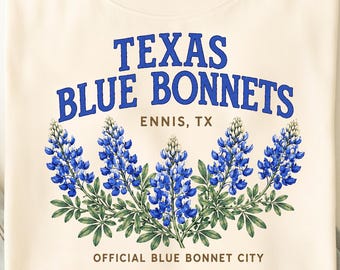 Texas Blue Bonnet PNG, Trendy Western Floral, Lone Star State Flower, Digital Download Sublimation File,  Flower T-Shirt Graphic, Commercial