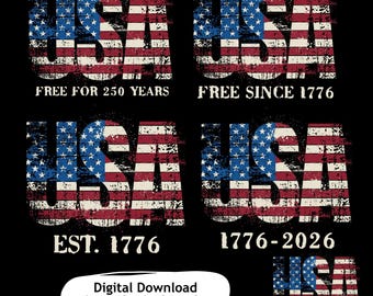 America 250th Anniversary PNG Bundle | Patriotic July 4th Shirt Design file | Independence Day sublimation Graphic