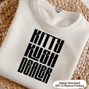 Divertente genitore di un gatto minimalista SVG PNG, Marijuana, "Kitty Kush Dealer, 6 design Bundle, Clip art minimalista, File di taglio Cricut, Regalo per il proprietario di un animale domestico