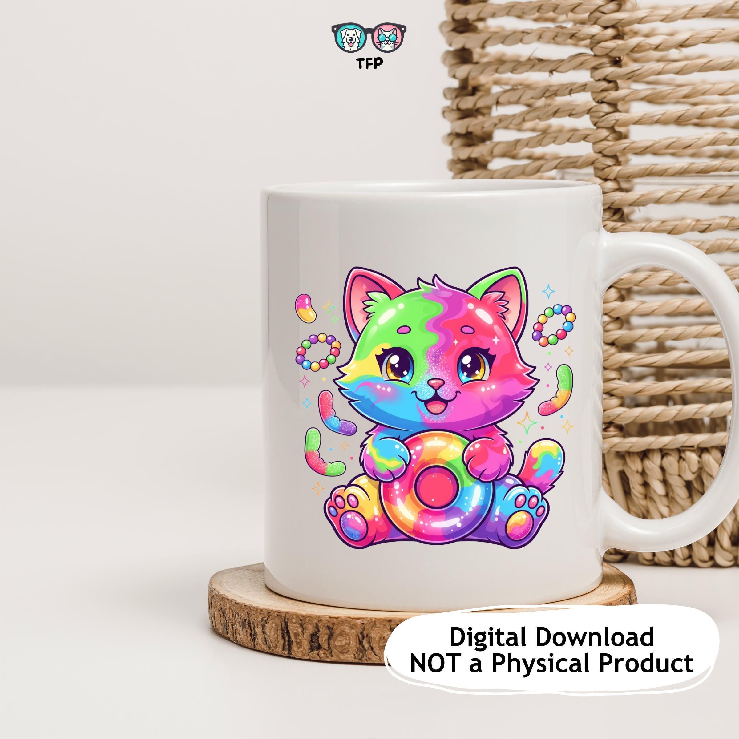 Gummy Bear Cat Design PNG, Jelly Candy Shirt File, Rainbow Cat, Gimme ...