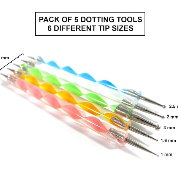 Dotting tools set, double-sided dotting pen, nail art dotting tools, dotting tools mandala, two ways dotting pen set,  manicure tools kit