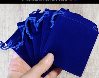 Bolsas de terciopelo pequeñas de 9 x 7 cm, juego de bolsas de regalo para regalos de boda y Navidad.