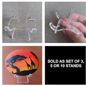 Rock stand set, geode display holder set, clear stand holder set, shelf display stand set, rock display stand set, geode and crystal stands
