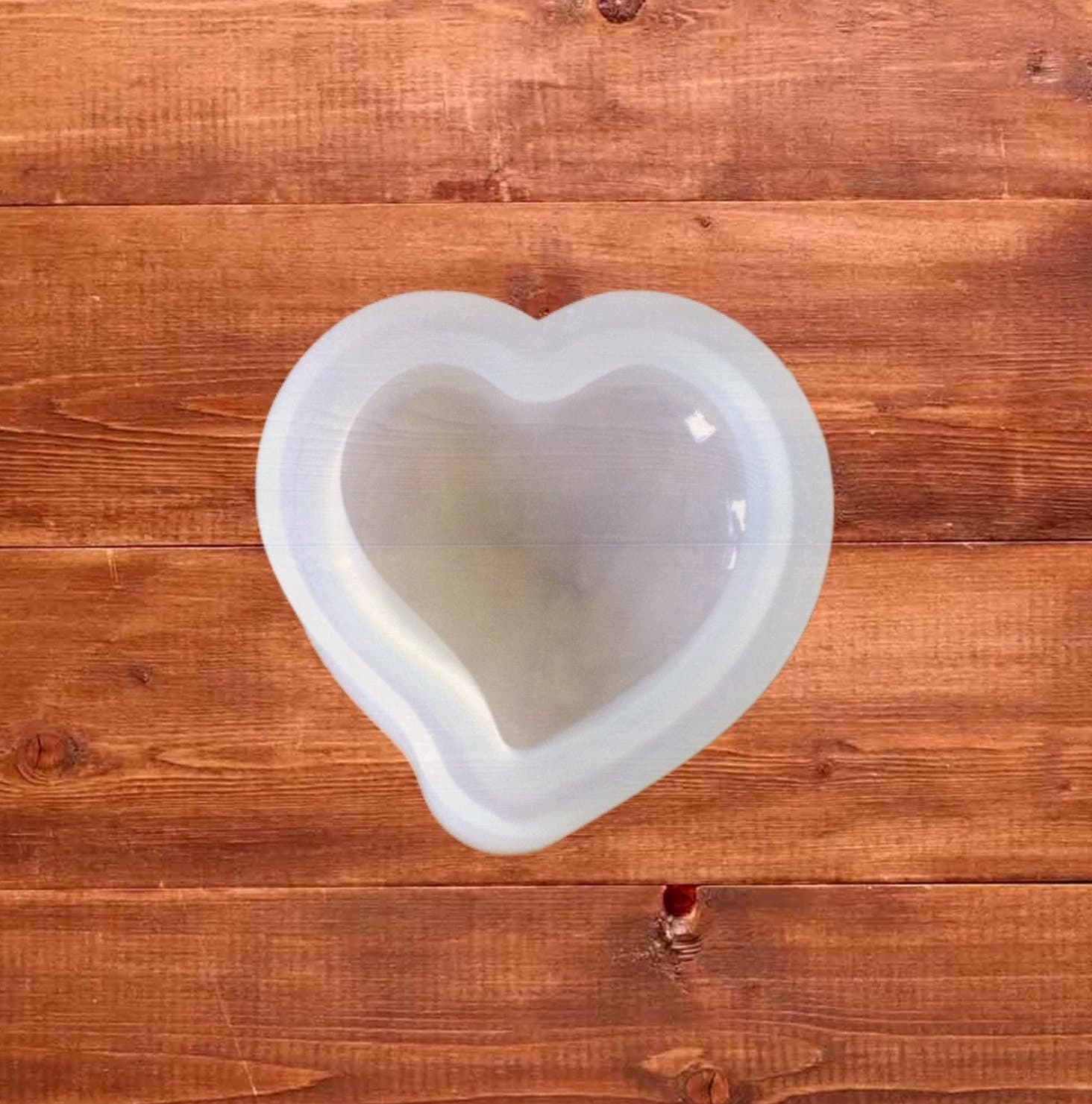3D Heart Drilled bead Clear Mold , puffy heart bead 16 mm x 13 mm , th –  House Of Molds