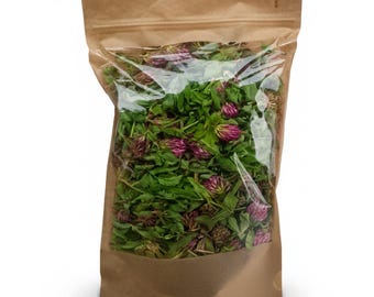 Organic Red Clover Trifolium Pratense Dried Herbal Tea Wild Harvested