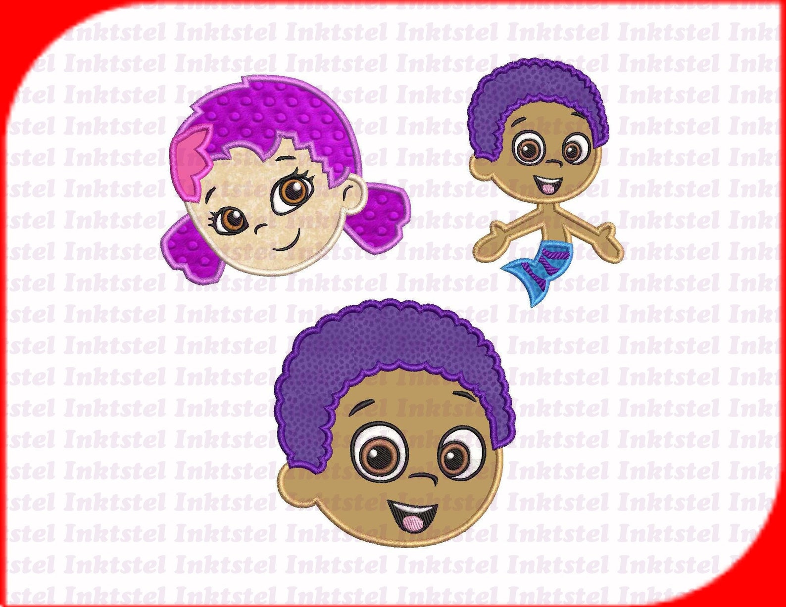 3 Bubble Guppies 05 Applique Embroidery Designs Instant - Etsy