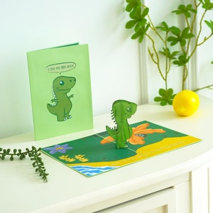 carte d'anniversaire | T Rex Je t'aime toujours et pour toujours Carte de vœux | Carte pop-up joyeux anniversaire pour lui, mari, fiancé, petit ami, homme