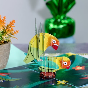 Divertente biglietto di auguri per anniversario / Biglietto di auguri pop-up con uccellini innamorati / Biglietto malizioso "Ti amo" per lui, marito, fidanzato / Biglietto romantico per coppie