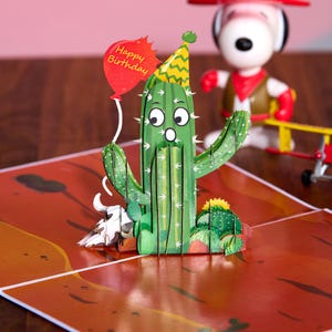 Divertente biglietto di auguri di compleanno a forma di cactus / Biglietto pop-up di buon compleanno con stronzo / Regalo di compleanno per lui, figlio, fratello, nipote / Divertente regalo di scherzo per il piccolo stronzo