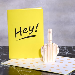 Carte d'anniversaire va te faire foutre | drôle pop up doigt du milieu carte de vœux | Cadeau blague pour lui, elle, ami, collègue | Carte de divorce