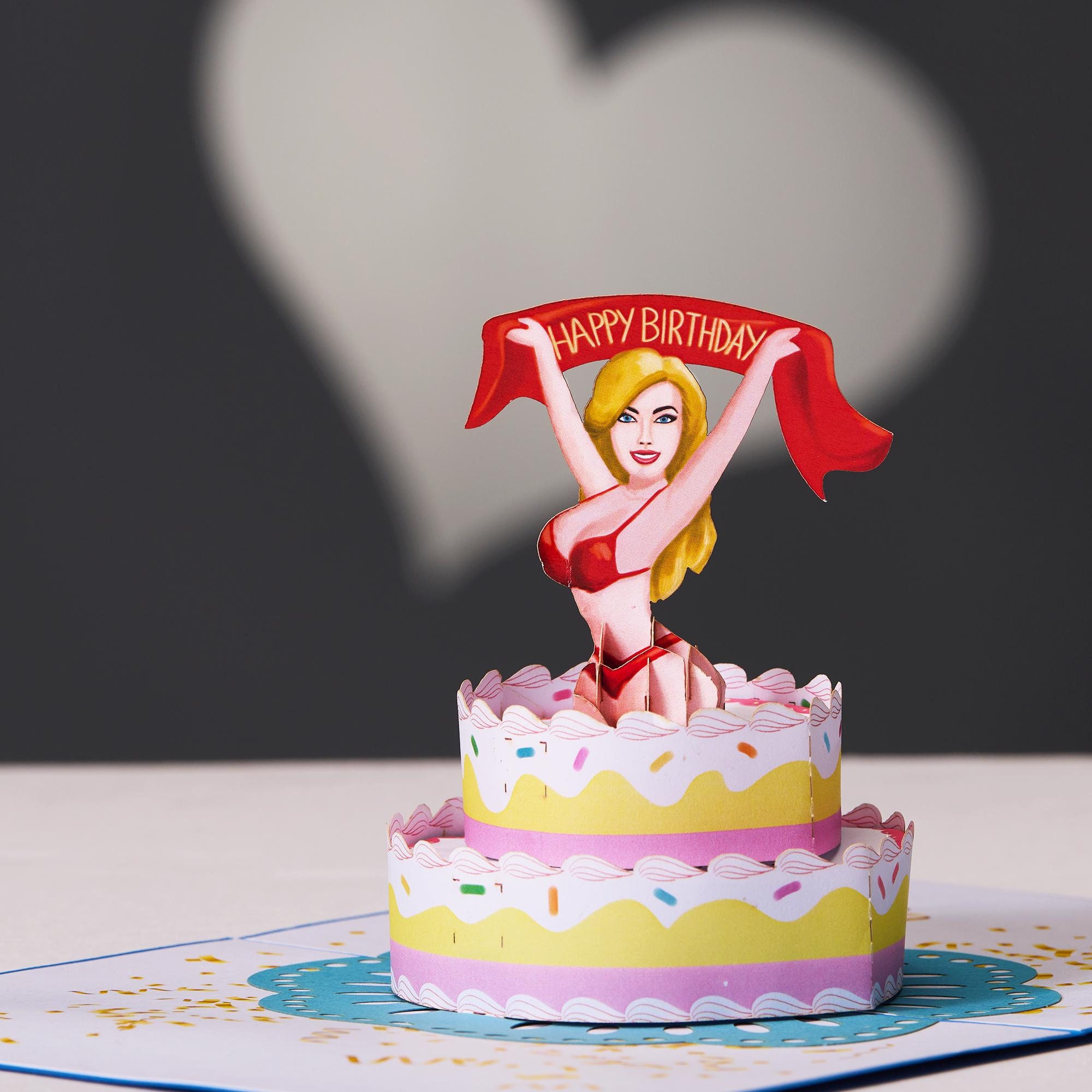 Sexy divertente biglietto di auguri di compleanno  Torta a sorpresa  ragazza pop-up biglietto di auguri per la festa di compleanno, regali per  lui, marito, fidanzato - Etsy Italia