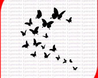 Download Flying Butterfly Dxf Etsy