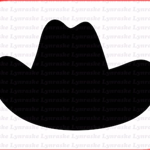 Cowboyhut Silhouette SVG, svg, dxf, Cricut, Silhouette Schnittdatei, Sofort Download