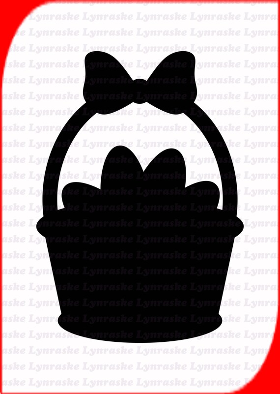 Easter Basket Silhouette SVG Svg Dxf Cricut Silhouette Cut | Etsy