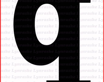 Lowercase Letter Q Silhouette SVG, svg, dxf, Cricut, Silhouette Cut File, Instant Download