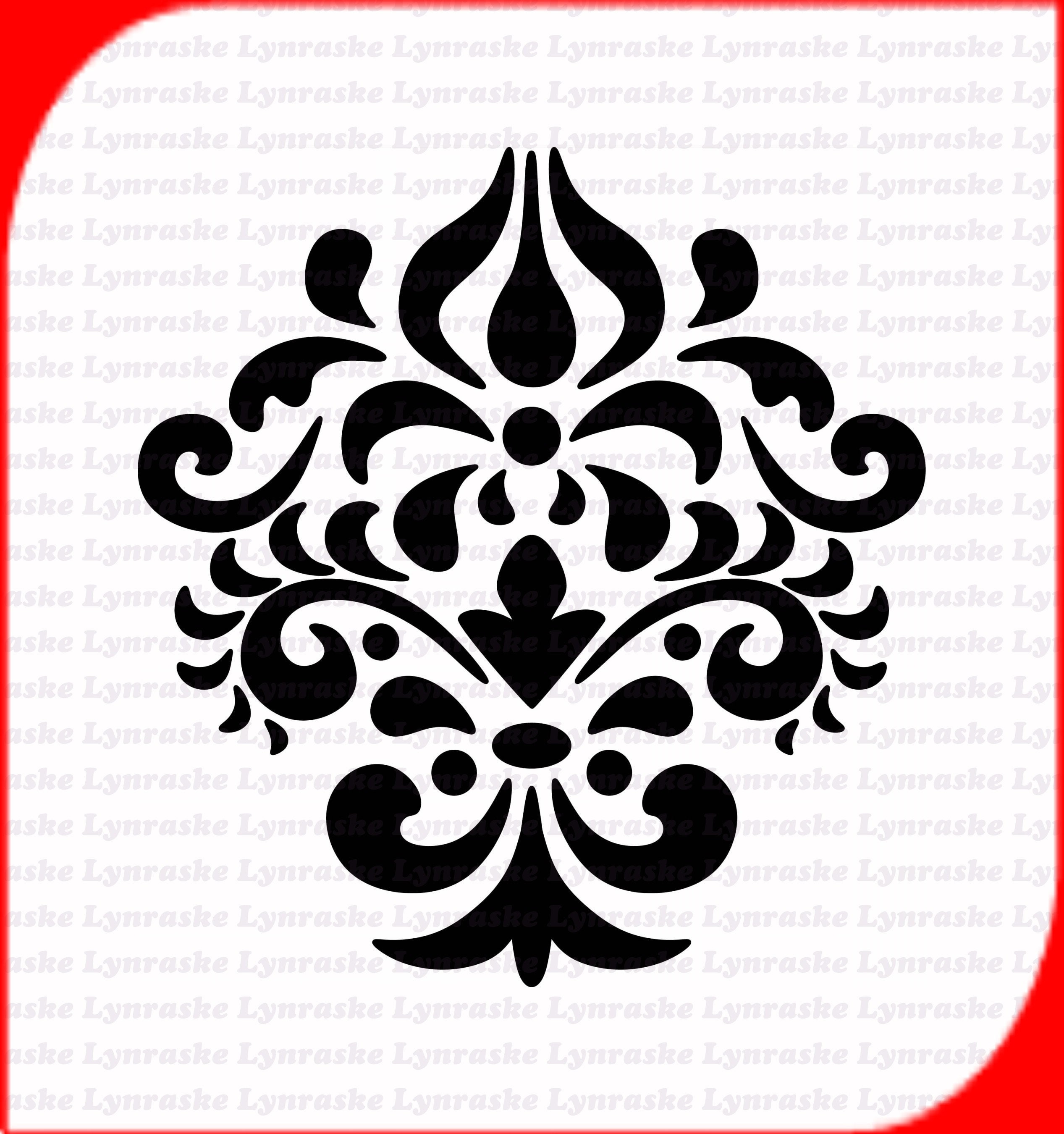 Damask Silhouette SVG Svg Dxf Cricut Silhouette Cut File Etsy Canada