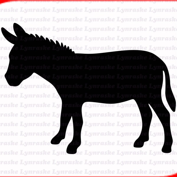 Donkey Silhouette SVG, svg, dxf, Cricut, Silhouette Cut File, Instant Download