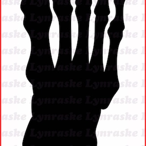 Skelett Fuß Silhouette SVG, svg, dxf, Cricut, Silhouette Cut File, Instant Download