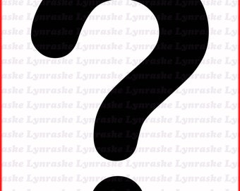 Question Mark Silhouette SVG, svg, dxf, Cricut, Silhouette Cut File, Instant Download