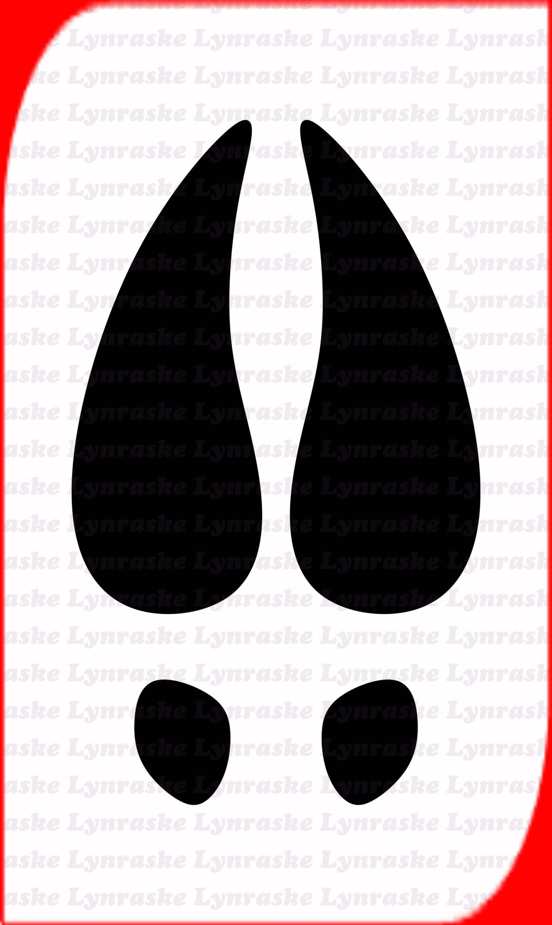 Deer Hoof Print Silhouette SVG, Svg, Dxf, Cricut, Silhouette Cut File ...