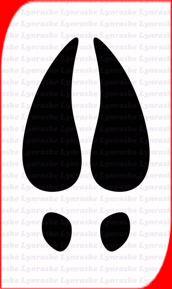 Deer Hoof Print Silhouette SVG, svg, dxf, Cricut, Silhouette Cut File,  Instant Download