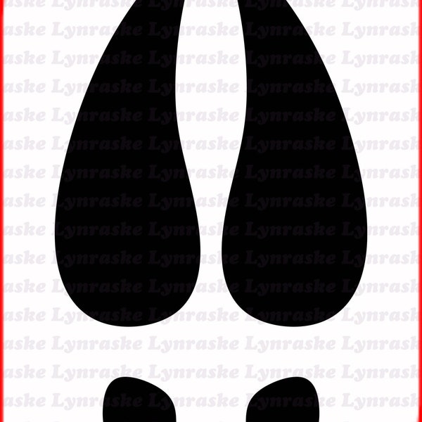 Deer Hoof Print Silhouette SVG, svg, dxf, Cricut, Silhouette Cut File, Instant Download