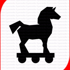 Trojanisches Pferd Silhouette SVG, Svg, Dxf, Cricut, Silhouette geschnitten Datei, Instant Download