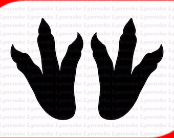 Dinosaur Footprints Silhouette SVG, svg, dxf, Cricut, Silhouette Cut File, Instant Download